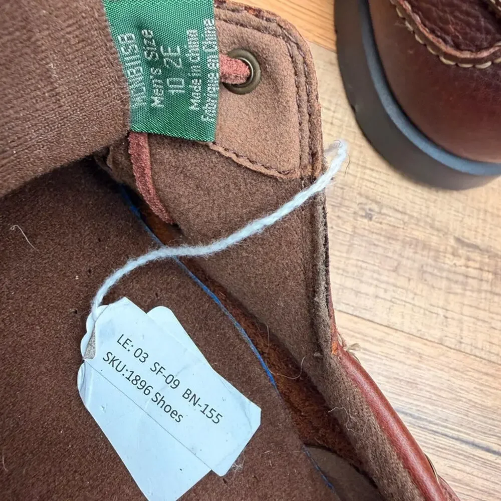 Dunham New Balance Captain Boat Shoes Mens 10 2E Brown Leather